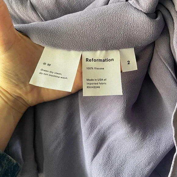 Reformation Hummingbird Dress in Lilac 2